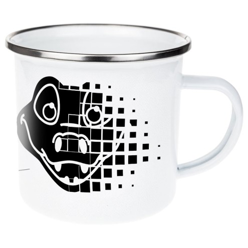 CrocoBit Emaille Tasse