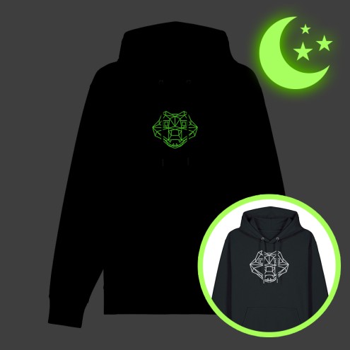 Croco Mosaik GLOW IN THE DARK BIO Hoodie